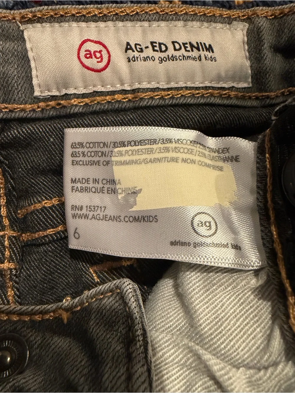 Ag Adriano Goldschmied Kids Light Gray Distressed Denim Shorts